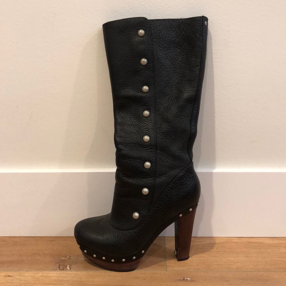 Tall black leather UGG’s